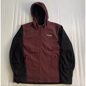 Harley Davidson Men's 120th Anniversary Riding Fleece - Rum Raisin & Black 2XL